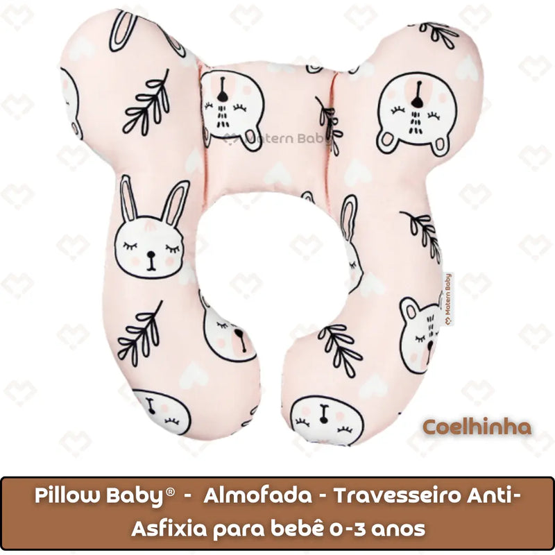 Pillow Baby® -  Almofada - Travesseiro Anti-Asfixia para bebê 0-3 anos