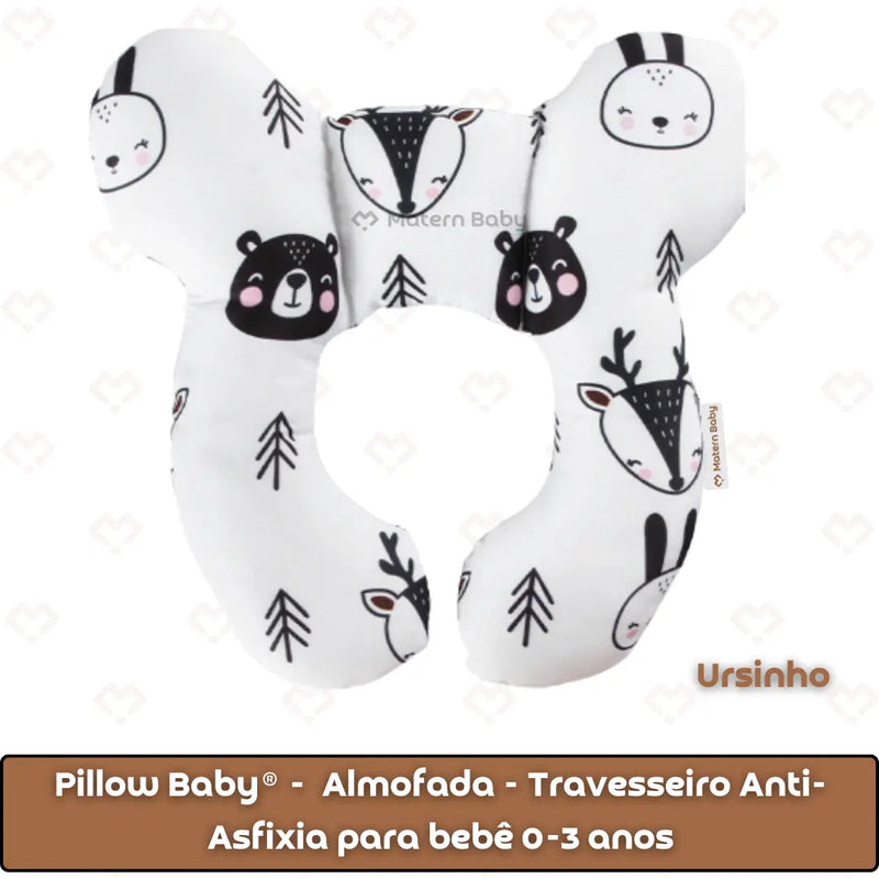 Pillow Baby® -  Almofada - Travesseiro Anti-Asfixia para bebê 0-3 anos