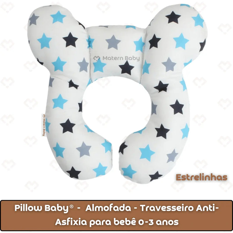 Pillow Baby® -  Almofada - Travesseiro Anti-Asfixia para bebê 0-3 anos