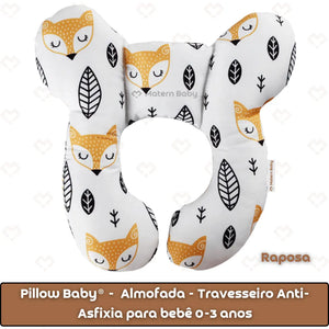 Pillow Baby® -  Almofada - Travesseiro Anti-Asfixia para bebê 0-3 anos